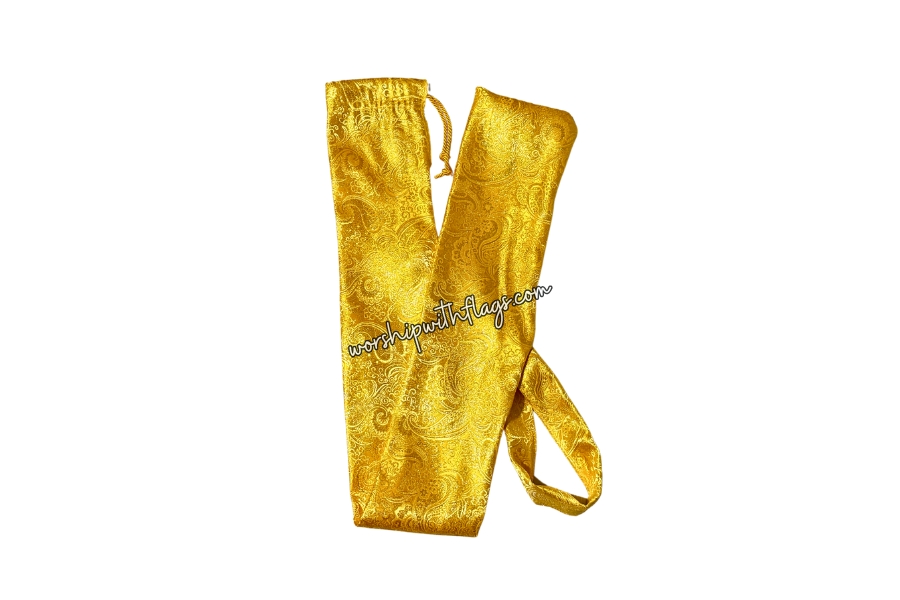 Yellow & Gold Brocade Worship Flag Bag