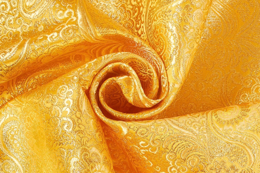 Yellow & Gold Brocade Worship Flag Bag