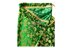 Green & Gold Brocade Cross Worship Flag Bag