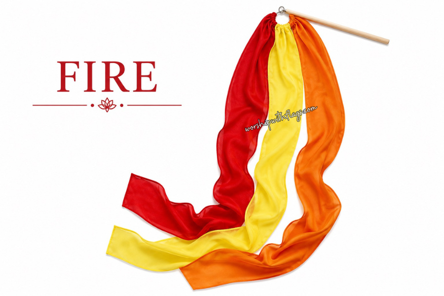 5ft Triple Strand Chiffon Worship Streamer