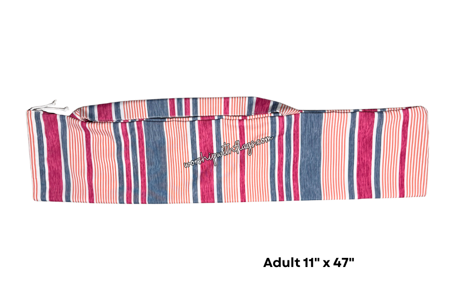 Adult & Child Pink Striped Flag Bag for Worship Flags