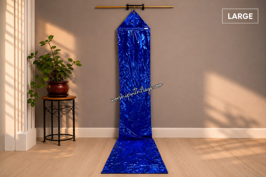 12ft Royal Blue Metallic Lamé Kite Streamer
