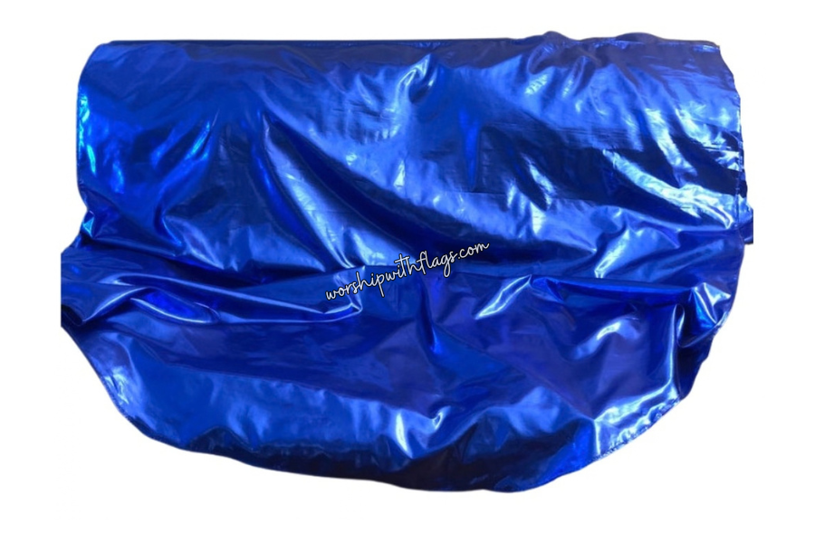 Royal Blue Metallic Lamé Angel Wing Flags