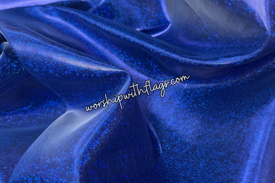 Royal Blue Shimmer Worship Flags