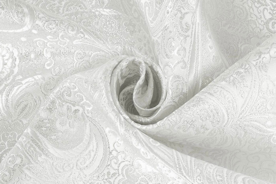 White & Silver Brocade Worship Flag Bag