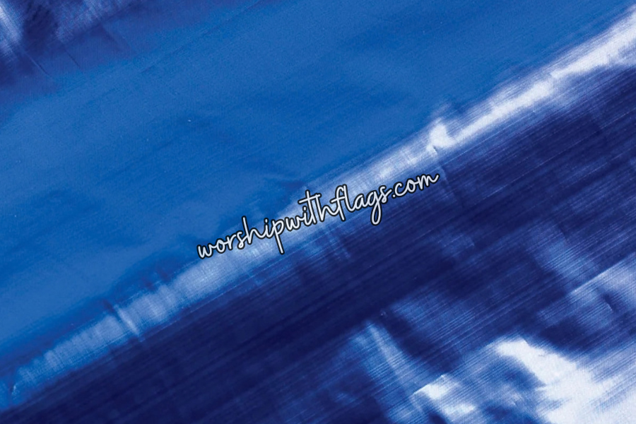 Royal Blue Metallic Lamé Angel Wing Flags