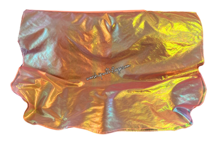 Coral Iridescent Large Angel Wing Flags