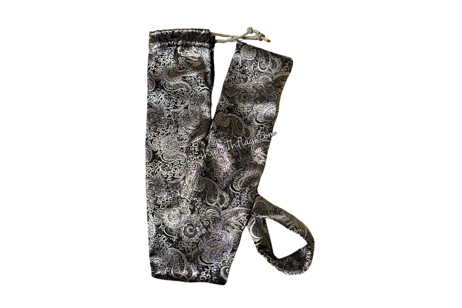 Black & Silver Brocade Worship Flag Bag