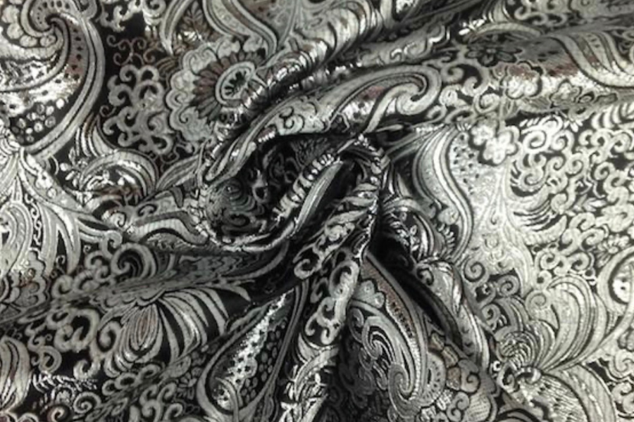 Black & Silver Brocade Worship Flag Bag