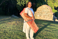 Red & Gold Brocade Worship Flag Bag
