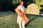 Red & Gold Brocade Worship Flag Bag