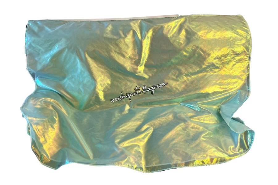 Sea Green Iridescent Large Angel Wing Flags