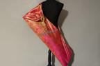 Fuchsia & Gold Brocade Worship Flag Bag