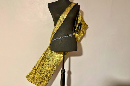 Black & Gold Brocade Worship  Flag Bag