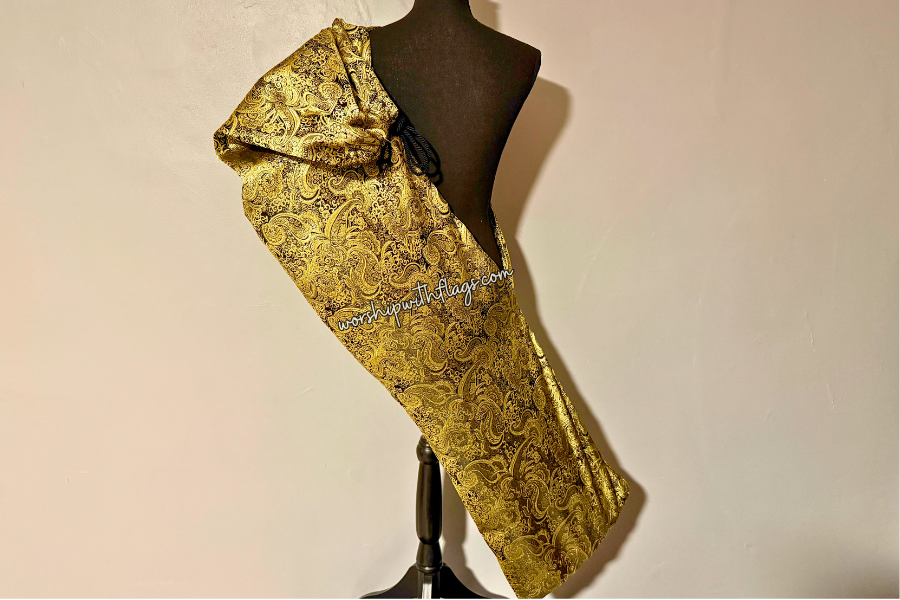 Black & Gold Brocade Worship  Flag Bag