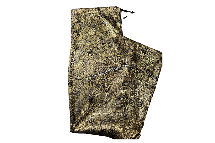 Black & Gold Brocade Worship  Flag Bag