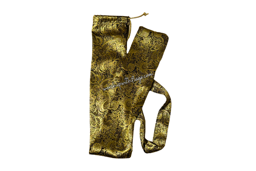 Black & Gold Brocade Worship  Flag Bag