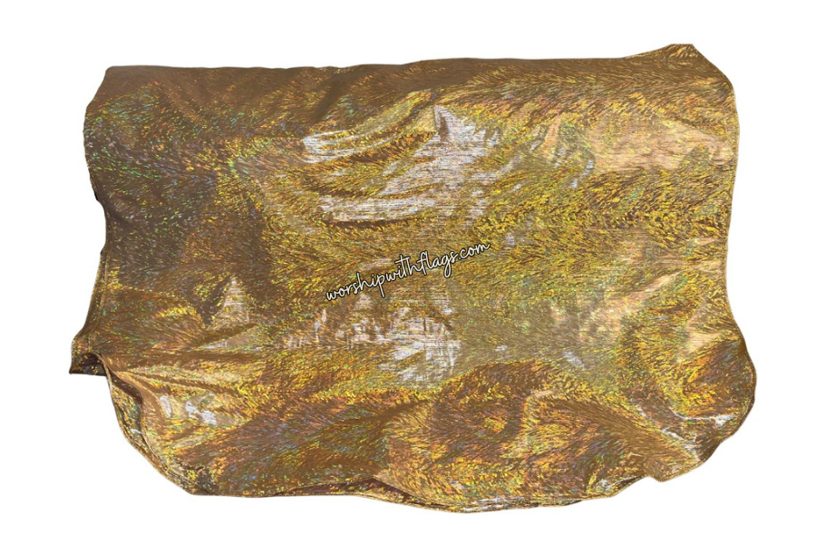 Gold Holographic Worship Flags