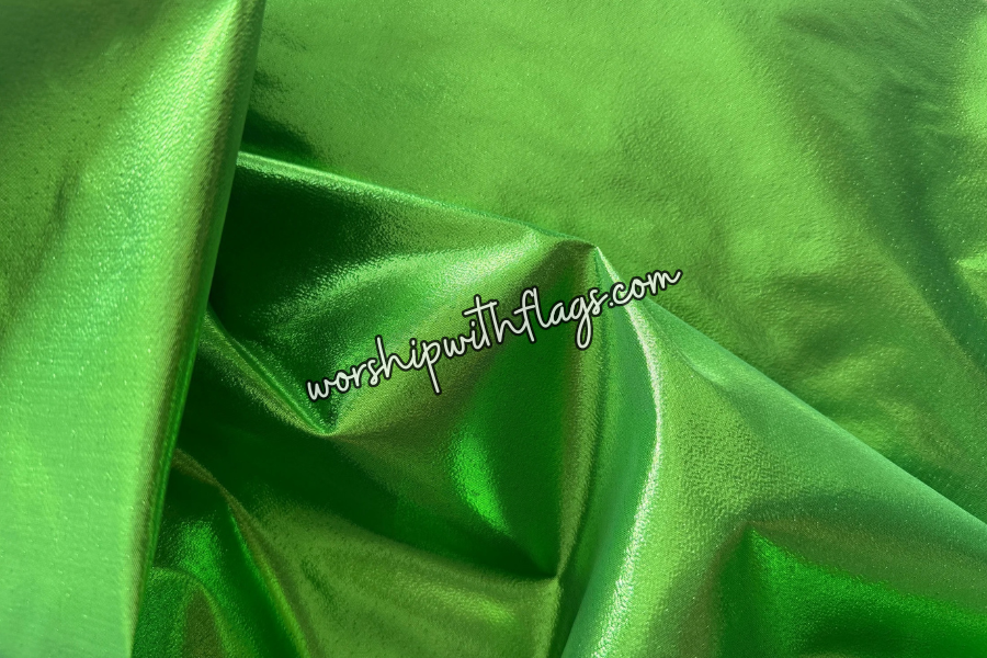 Lime Green Luxe Lamé Angel Wing Flags