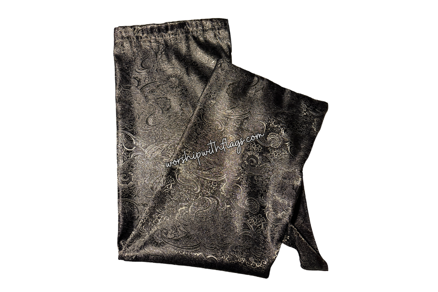 Black Brocade Worship Flag Bag
