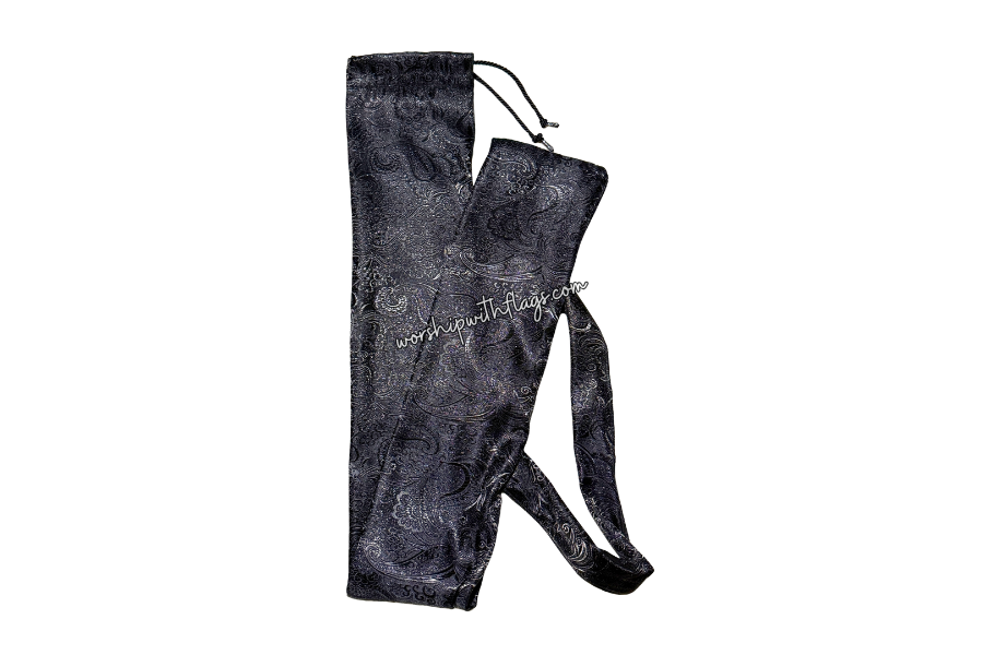 Black Brocade Worship Flag Bag