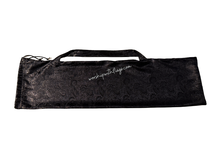 Black Brocade Worship Flag Bag