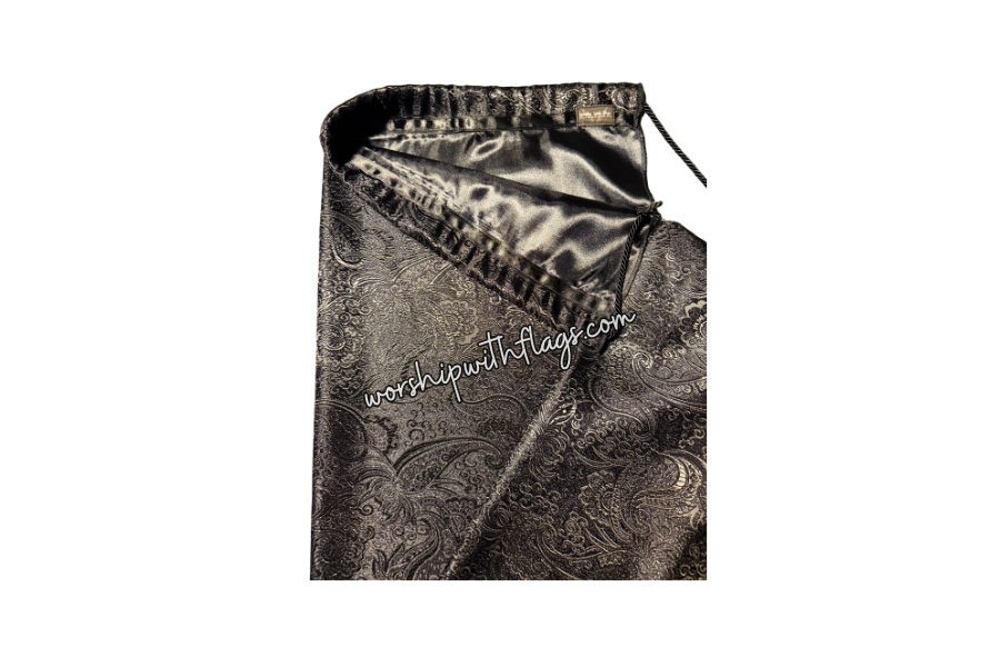 Black Brocade Worship Flag Bag
