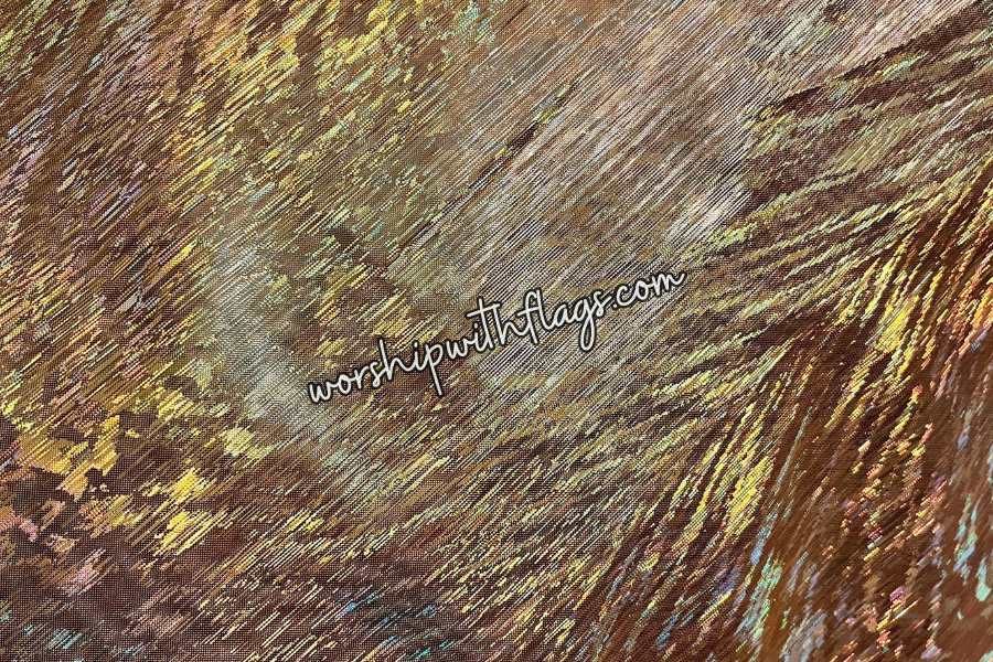 Gold Holographic Worship Flags