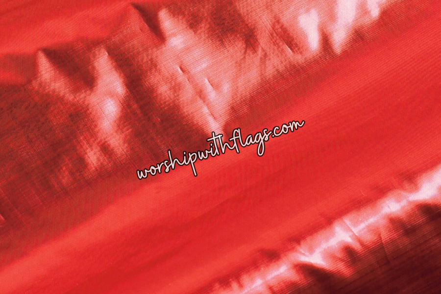 Red Metallic Lamé Angel Wing Flags
