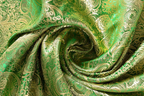 Green & Gold Brocade Worship Flag Bag