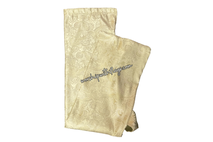 Ivory & Gold Brocade Worship Flag Bag