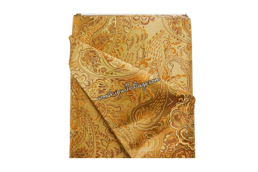 Copper Brocade Worship Flag Bag