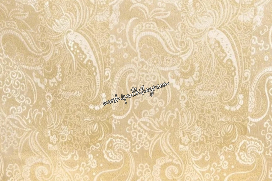 Ivory & Gold Brocade Worship Flag Bag
