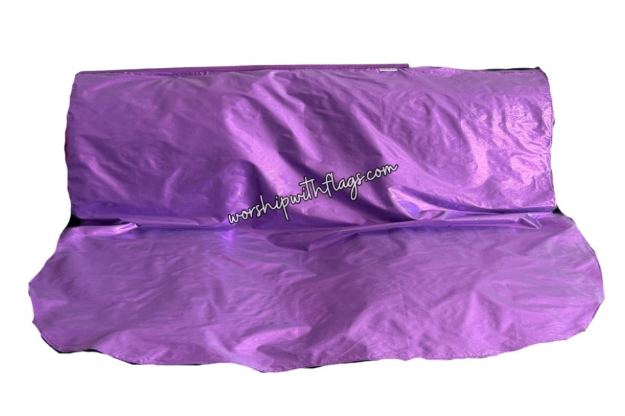 Purple Classic Lamé Large Angel Wing Flags