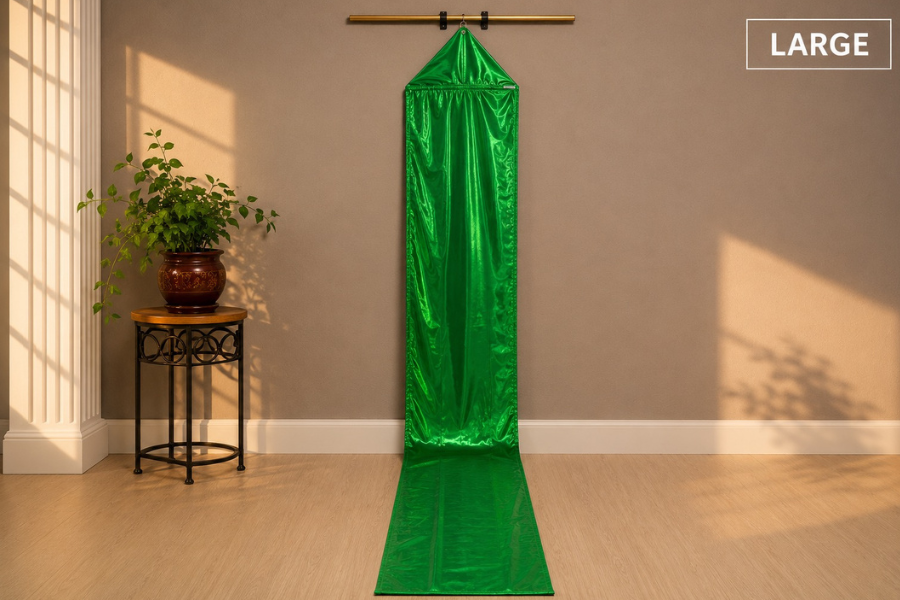 12ft Green Metallic Lamé Kite Streamer