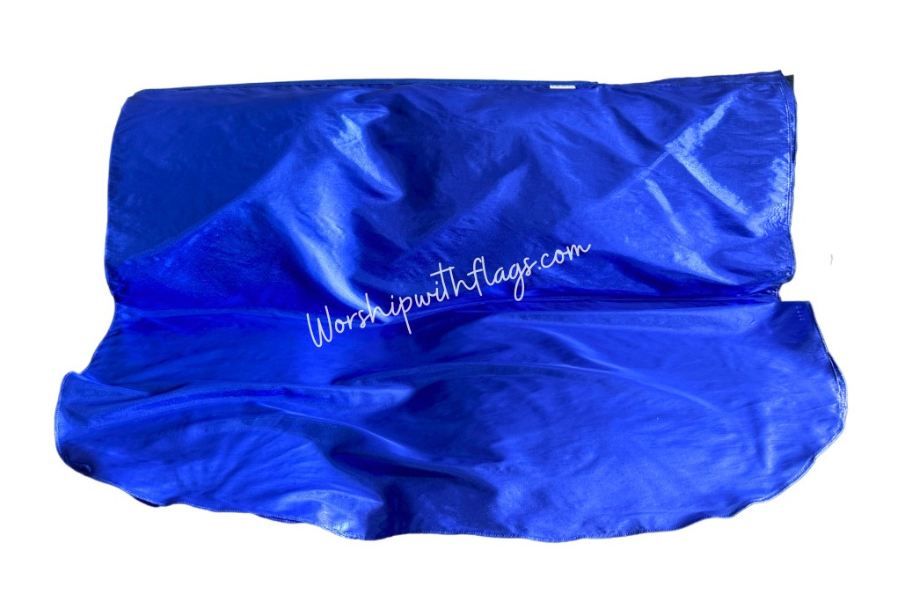 Deep Blue Luxe Lamé Angel Wing Flags