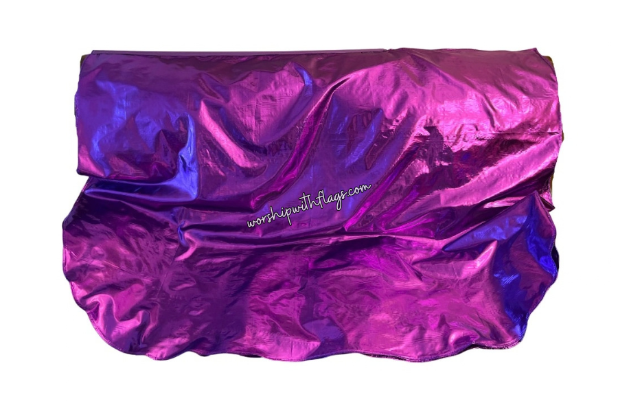 Purple Passion Metallic Lamé Angel Wing Flags