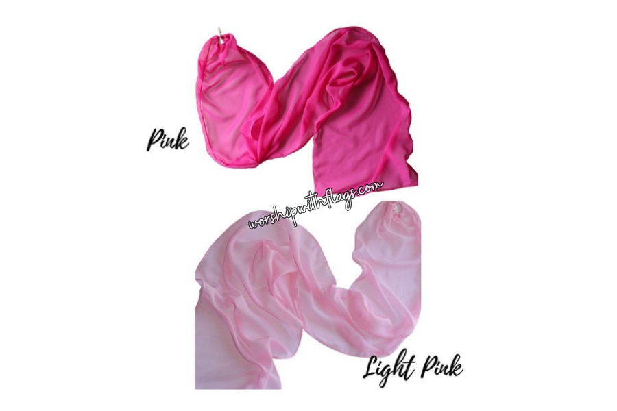 3ft & 5ft Child/Adult Chiffon Worship Streamers