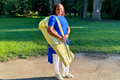 Yellow & Silver Brocade Worship Flag Bag