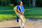 Yellow & Silver Brocade Worship Flag Bag