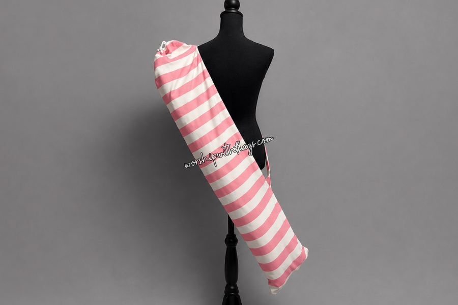 Adult & Child Pink & White Flag Bag for Worship Flags