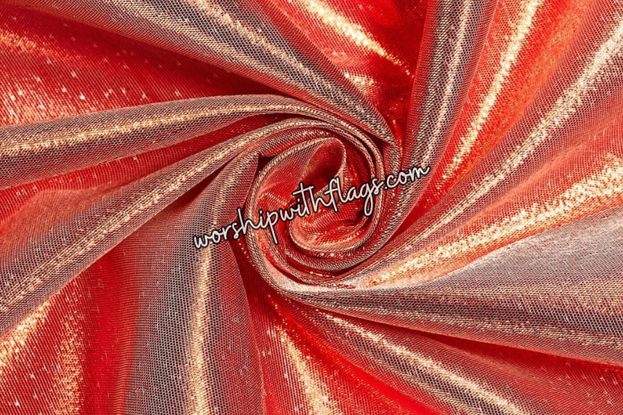 Red Classic Lamé Large Angel Wing Flags