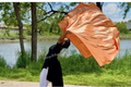 Copper Metallic Lamé Angel Wing Flags