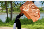 Copper Metallic Lamé Angel Wing Flags