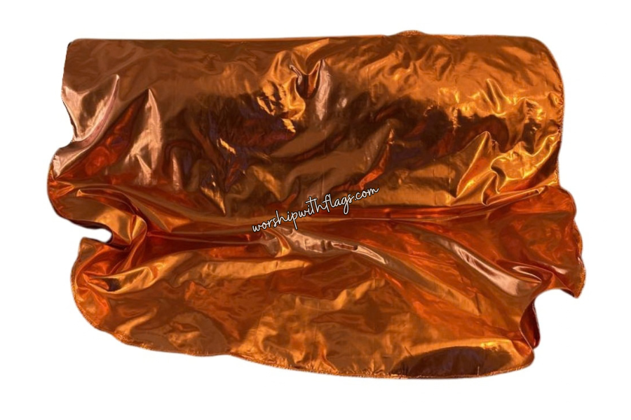 Copper Metallic Lamé Angel Wing Flags