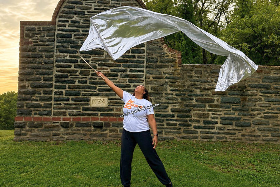 12ft Silver Metallic Lamé Kite Streamer