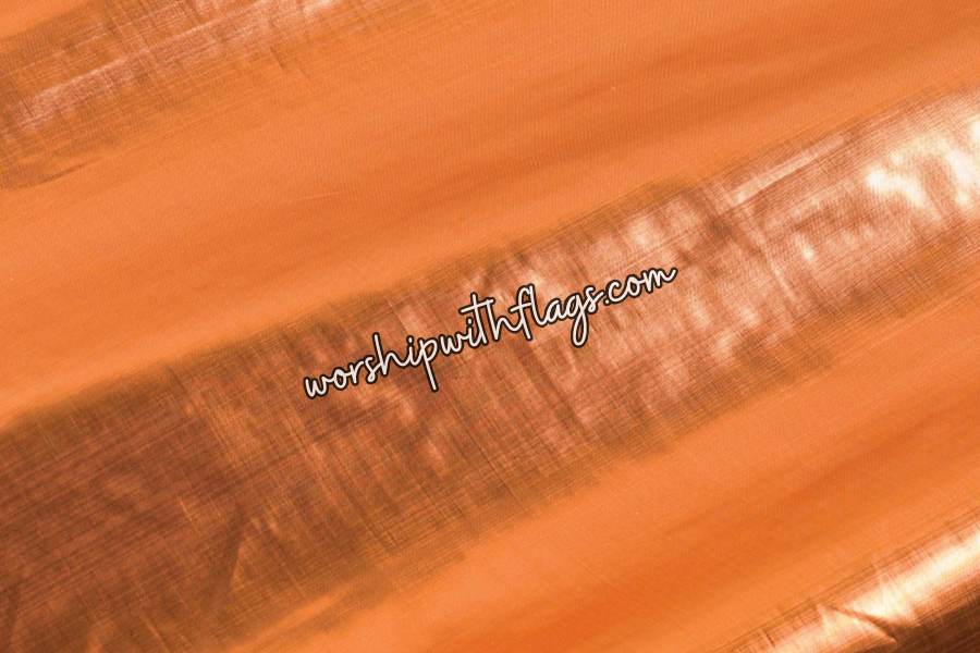 Copper Metallic Lamé Angel Wing Flags