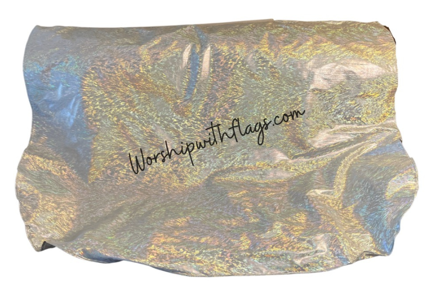 Silver Holographic Worship Flags