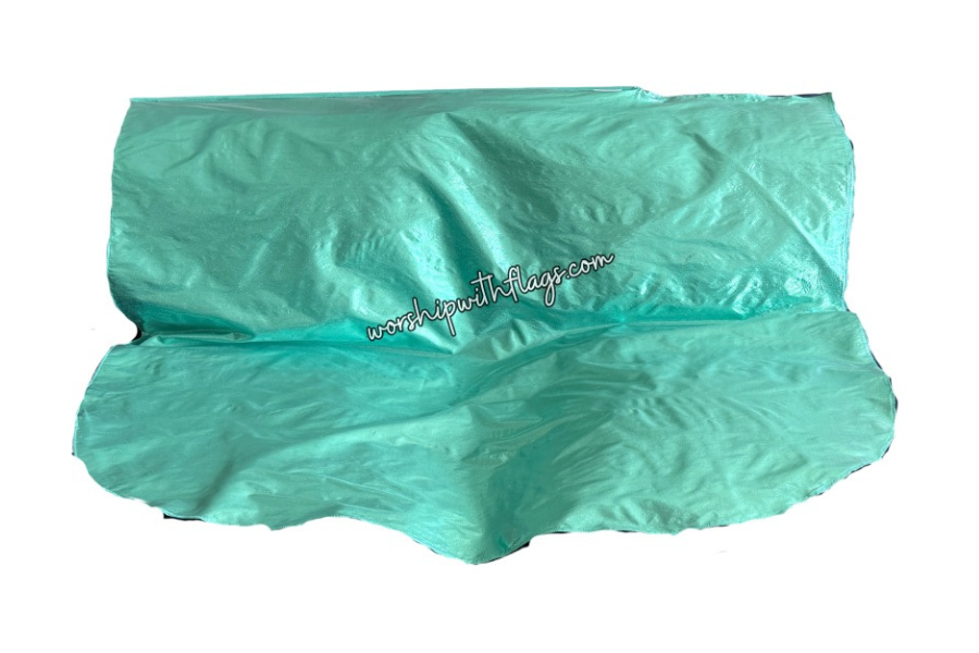 Sea Green Classic Lamé Large Angel Wing Flags