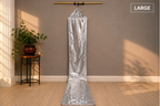 12ft Silver Metallic Lamé Kite Streamer